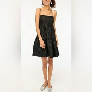 J Crew Factory Jacquared Strappy Tiered Mini Dress size 4 NWT $128